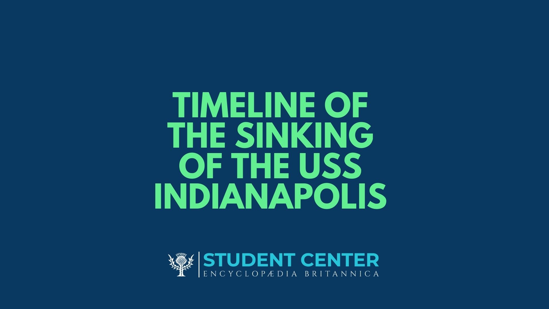 Timeline - The Sinking of the USS Indianapolis