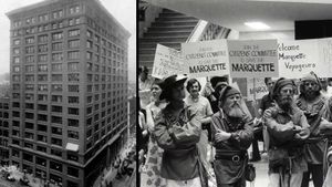 Learn how the Marquette Building became a national historic landmark after it was saved from demolition through protests and other lobbying efforts