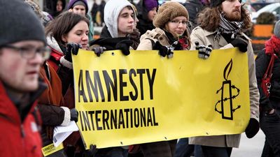 Amnesty International demonstration in Warsaw