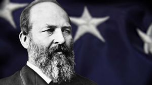 Observe how former president Garfield thwarted the spoils system before being assassinated by a Stalwart